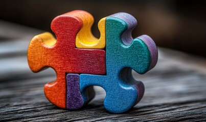 Puzzle as a symbol of the autism spectrum World Autism Awareness Day Symbol Incorporation of the World Autism Awareness, Generative AI