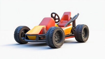Toy Go-Kart,  Colorful, Isolated, Studio Shot, Children's, Play, Sport, Fun, Image
