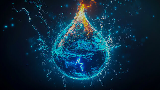 Dynamic icon representing energy and electrolytes