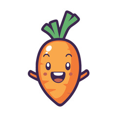 A carrot icon simple flat style illustration 