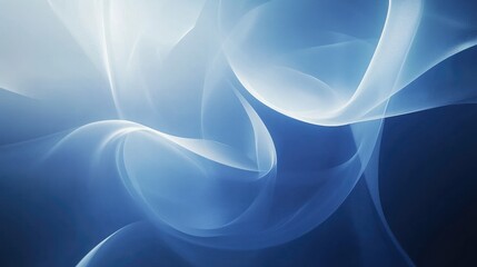Fototapeta premium Abstract Blue Wave Design: Serene and Elegant Digital Art