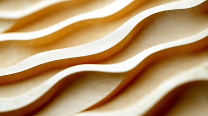 Intricate wooden waves showcasing unique textures and patterns in natural light. Generative AI