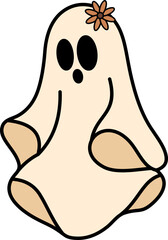 Retro Ghost Illustration