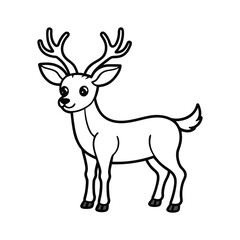 Fototapeta premium a vector illustration of a cute deer.