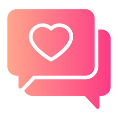 romantic chat gradient icon