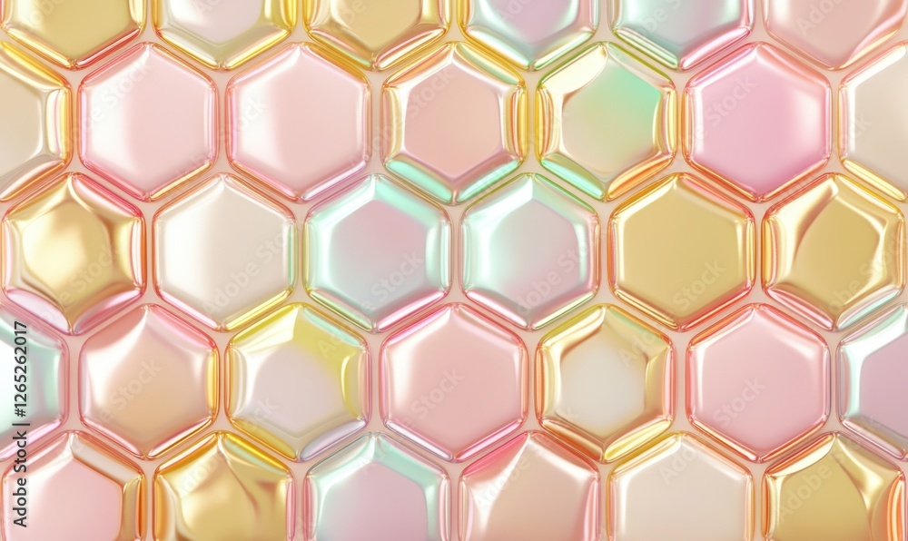 Poster pastel hexagon pattern background texture