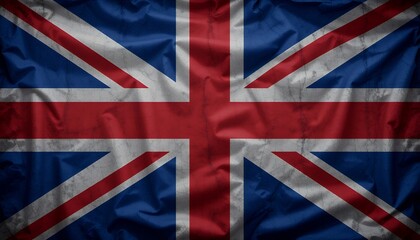 Distressed Union Jack: A symbolic representation of Great Britain and its heritage