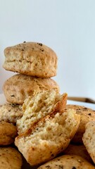 Homemade Black Pepper cookies or biscuits. Delicious food or snack 