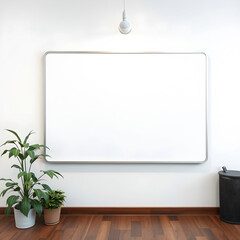 Empty white board