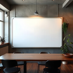 Empty white board