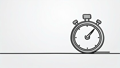 Timer watch doodle icon. Stopwatch clock hand drawn sketch style icon. Time stop, start, countdown doodle drawn concept. perfect any project.