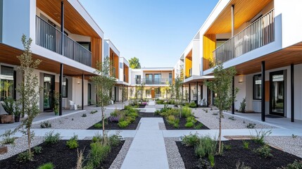 Modern Courtyard Apartments:  Luxury Living in a Tranquil Setting