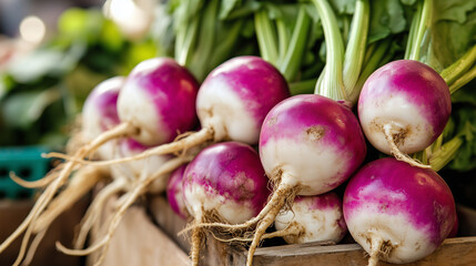 turnips on a market