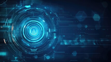 Obraz premium Futuristic Tech Interface: Abstract Digital World