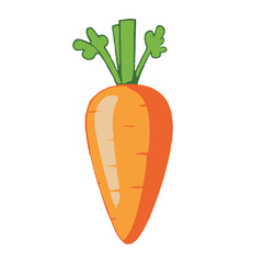 A carrot icon simple flat style illustration 