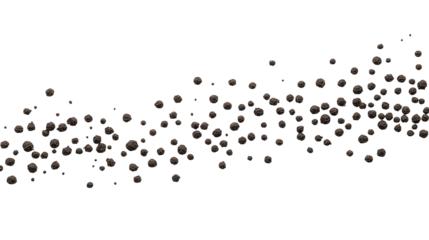 Dark Brown Glitter Particles Floating on  transparent background