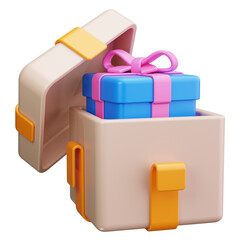 gift 3d render icons