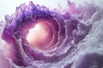 Surreal purple vortex with glowing light effects