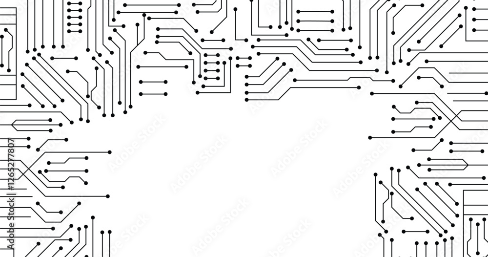 Poster technology background with hi-tech digital data stock illustration.
