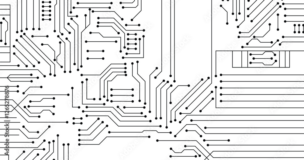 Poster technology background with hi-tech digital data stock illustration.