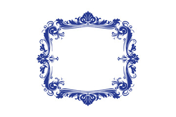 vintage frame featuring decorative swirls and floral elements