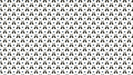 かわいいパンダのイラスト背景パターン