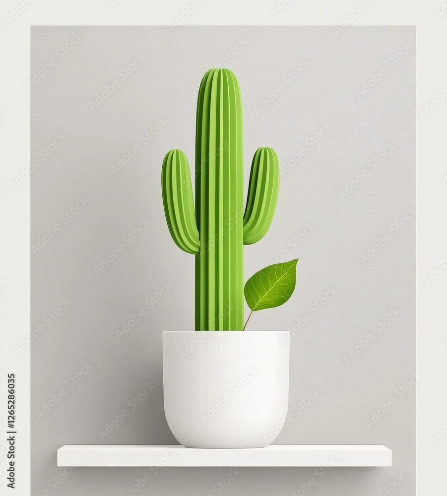 Fototapete A closeup of a mock poster frame is set against an interior Scandinavian style background, created using 3d rendering