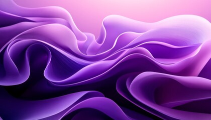 Obraz premium Abstract Background, Light Lavender to Violet Gradient, Delicate 3D Low Profile Wave Texture