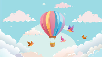 Obraz premium 気球のイラスト