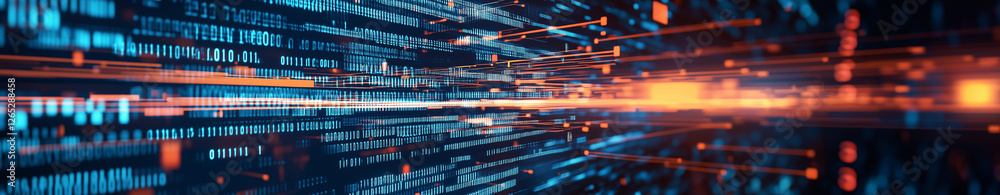 Poster digital graphic abstract banner background for ai and machine learning