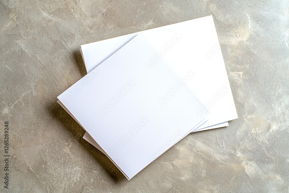 Aufkleber two empty white rectangle poster mockups, both vertical and horizontal, are set against a light grey