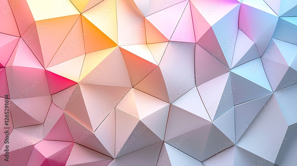 Poster abstract triangle background with pastel colors for graphic design, website use