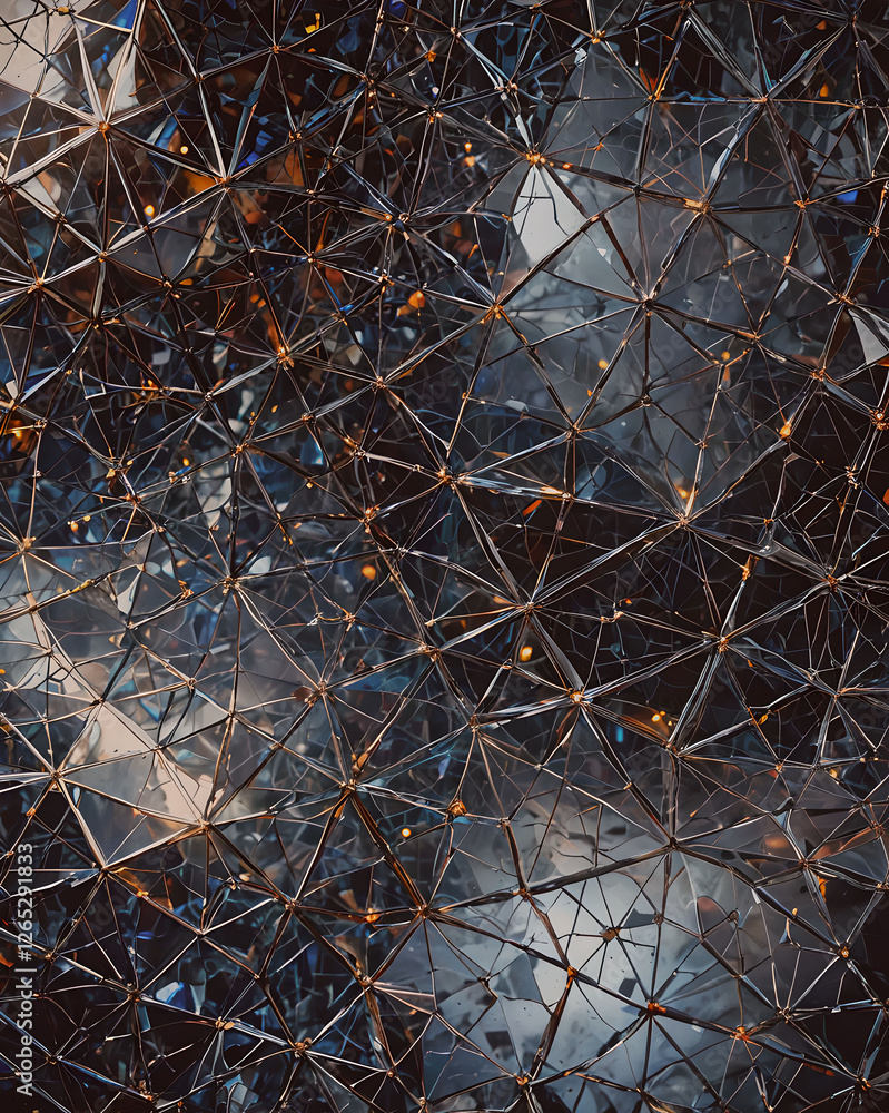 Poster abstract background of polygonal structure. 3d rendering, 3d illustration.