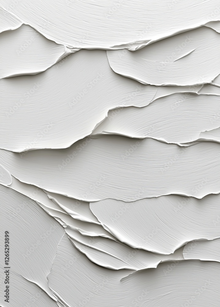 Poster paper glued together for a textured poster appearance, accompanied by a blank white crumpled and wri