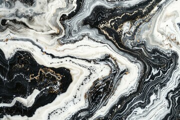 Black and white kitchen marble top pattern with veins. Detailed photo textured background