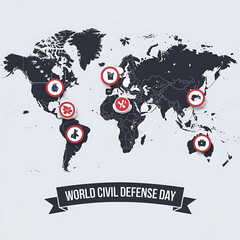 Civil Defense Day, World Civil Defense Day, Poster, Banner, Post, Story, 
