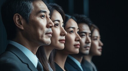 Diverse Business Team Portrait in Professional Setting