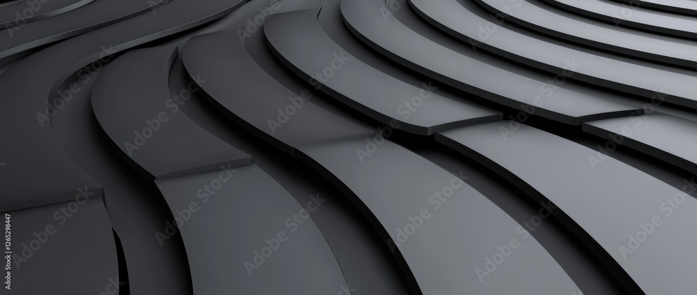 Poster high-tech panoramic background with oscillating black’ becomes ‘panoramic high-tech background that 