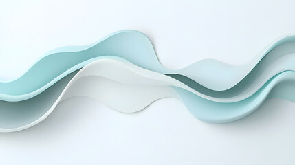 Obraz premium serene abstract design featuring flowing lines in soft blue and white tones, creating sense of calm and fluidity. gentle curves evoke tranquil atmosphere