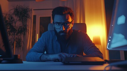 Professional Designer Working on Ideas in a Modern Workspace