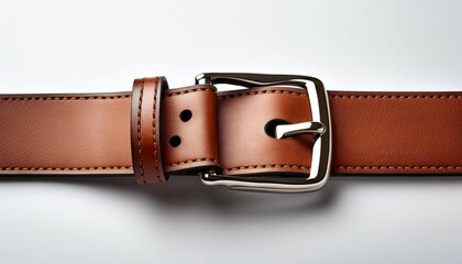 close up of a leather strap on a white background ideal for product photography or branding