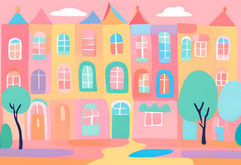 Fototapeta premium cute colourful pastel background
