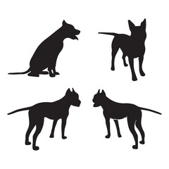 Elegant Black Silhouettes of Dogs