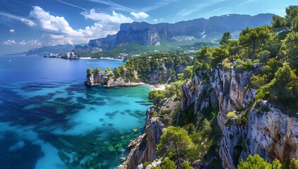 Obraz premium breathtaking view of the French Rivieras picturesque