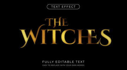 Mystery movie title text effect. Editable font style