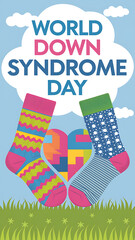 Obraz premium Down Syndrome Day, World Down Syndrome Day awareness event, World Down Syndrome Day Poster, World Down Syndrome Day Banner, World Down Syndrome Day Story.