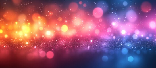 Fototapeta premium Colorful abstract bokeh background with glowing lights.