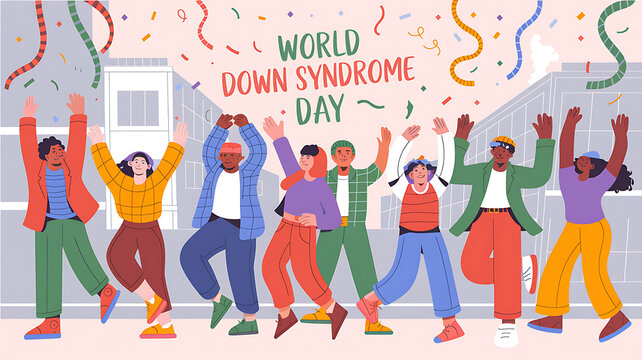  Down Syndrome Day, Celebrate. World Down Syndrome Day, with Joyful Festivities. World Down Syndrome Day Poster, Banner, Story,