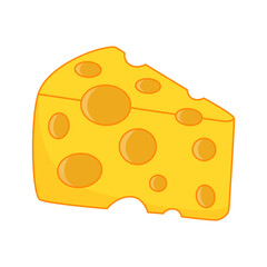 Cheese Slice Handdrawn, Vector Illustration. Cheddar, parmesan, brie, tasty, dairy snack. Isolated Outline.