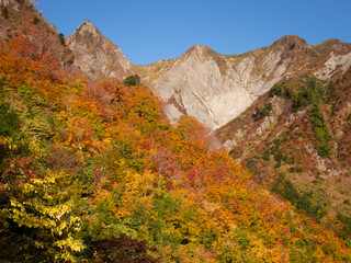 紅葉の雨飾山